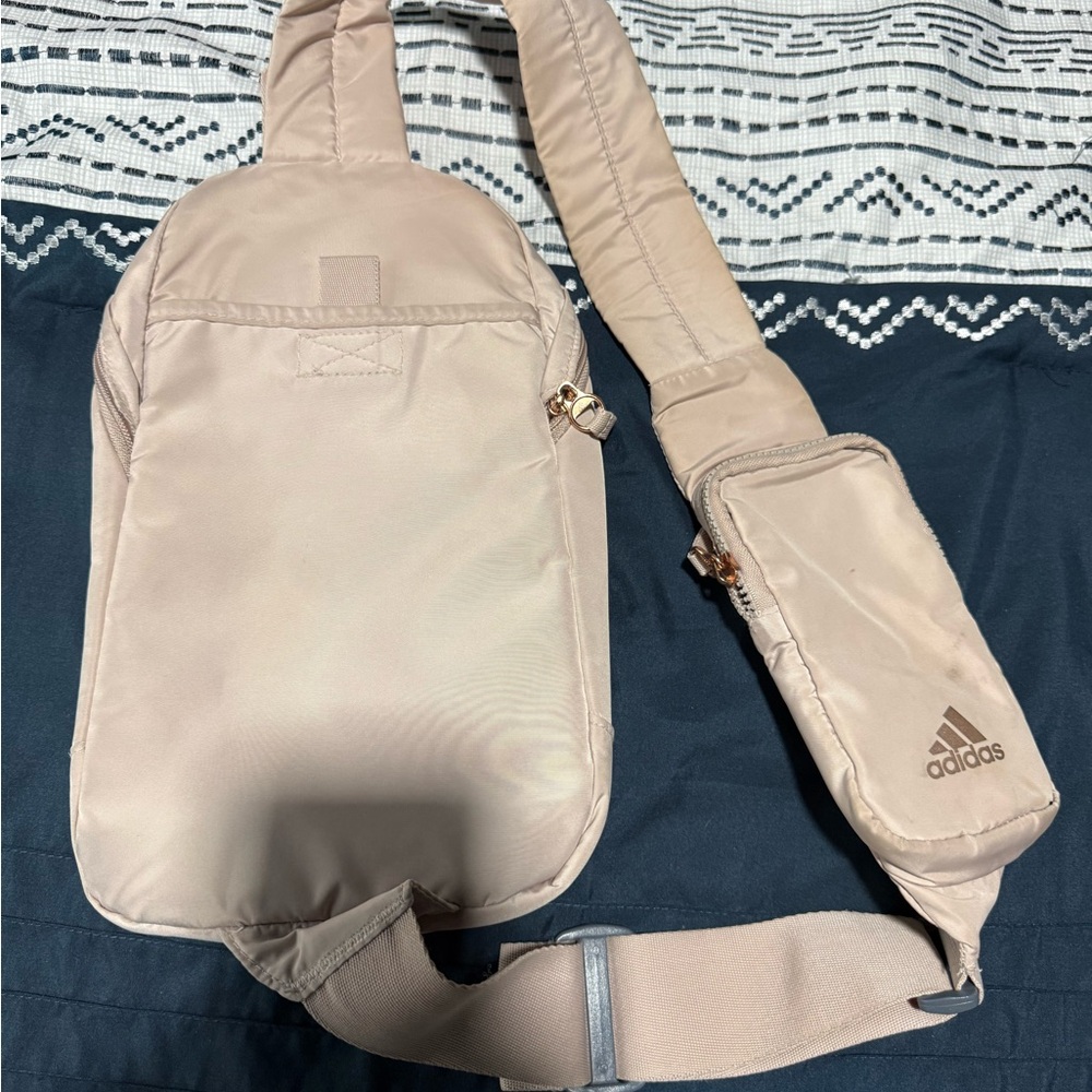 Adidas Beige Belt Bag for Men